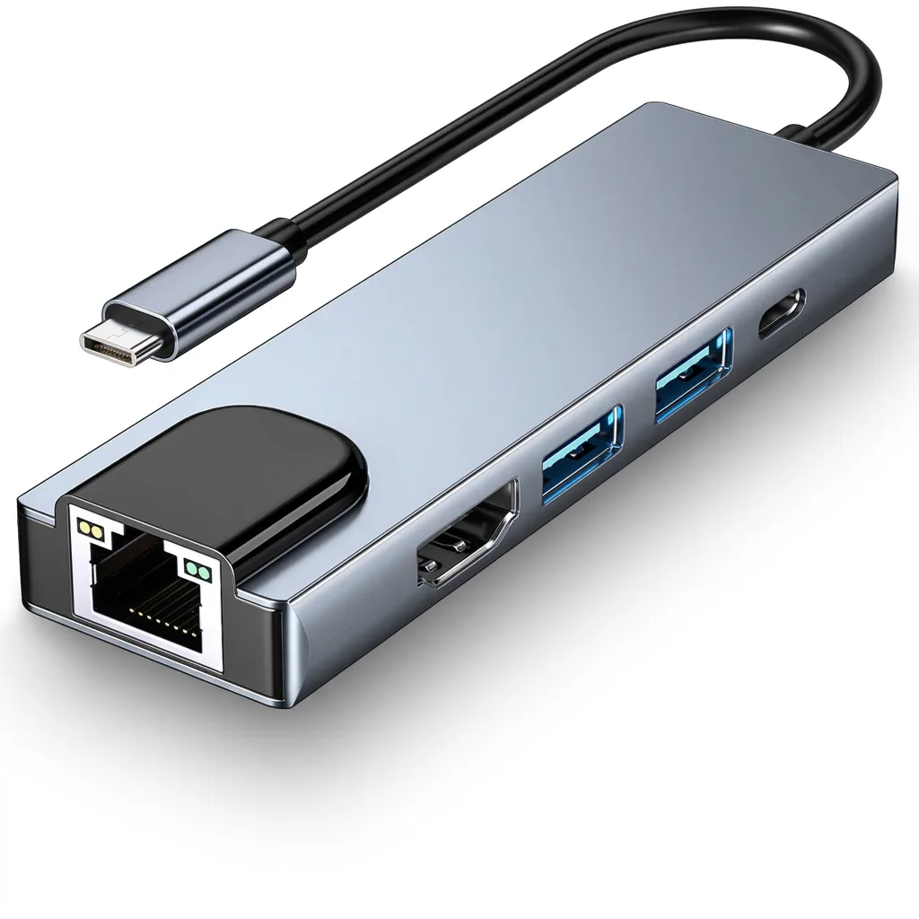Hub USB-C multipuerto — HDMI, Ethernet Gigabit, USB 3.0, PD